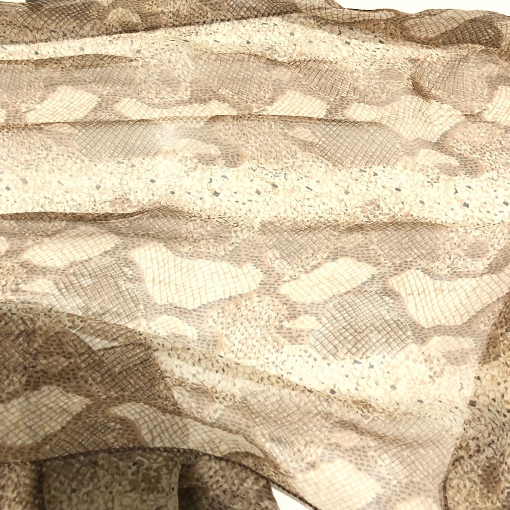 Sheer Oversize Python Print Scarf - image 5